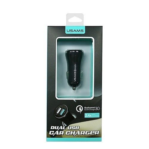 Ładowarka samochodowa 2xUSB 2,4A quick charge czarna na Arena.pl