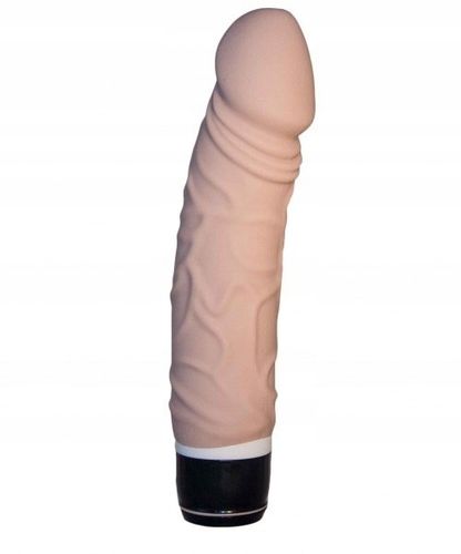 Silikonowy wibrator dł. 19cm cielisty na Arena.pl