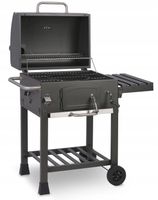 GRILL WĘGLOWY OGRODOWY KOMIN ŻELIWNY RUSZT TERMOMETR + POKROWIEC