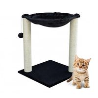 HAMAK DRAPAK LEGOWISKO DLA KOTA CZARNY MDF PLUSZ SIZAL