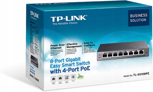 TP-LINK TL-SG108PE Switch Smart 8xGE (4xPoE) na Arena.pl