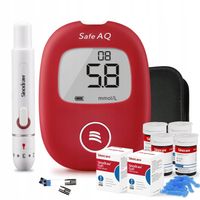 Glukometr Sinocare SAFE AQ SMART w mg/dl z 100 paskami i 100 lancetami