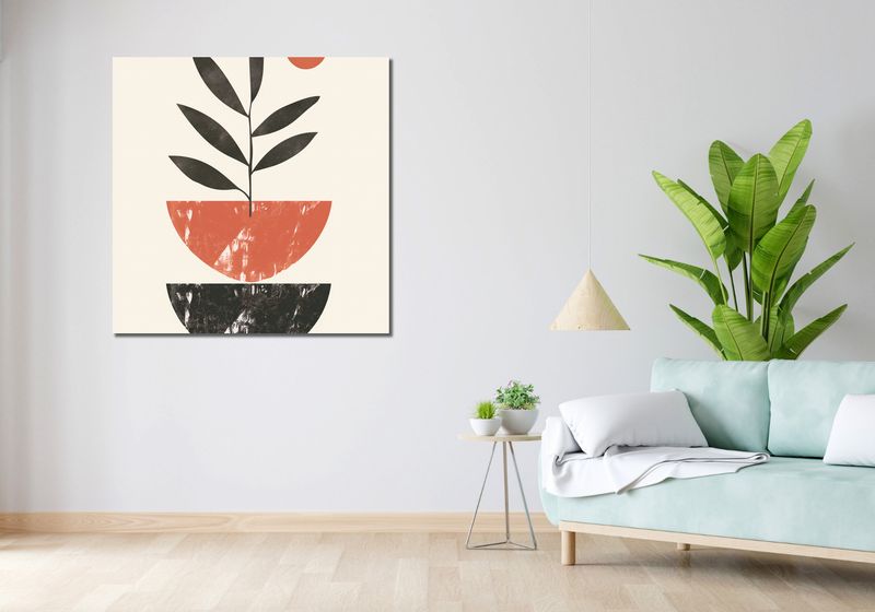 Obraz 100x100cm Roślinna Sztuka zdjęcie 2