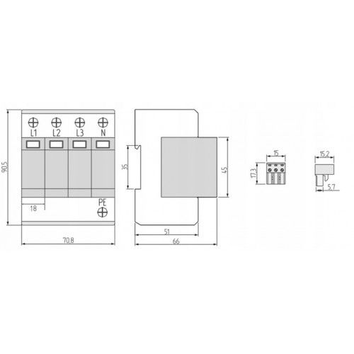 OGRANICZNIK PRZEPIĘĆ 1-FAZ B+C 60KA 230V 385V CE na Arena.pl