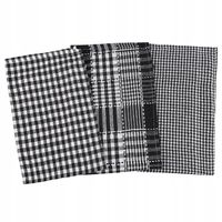 Ręczniki Ścierki Kuchenne 100% Bawełna 35x55cm Moraj Zestaw 3 SZT CZARNE