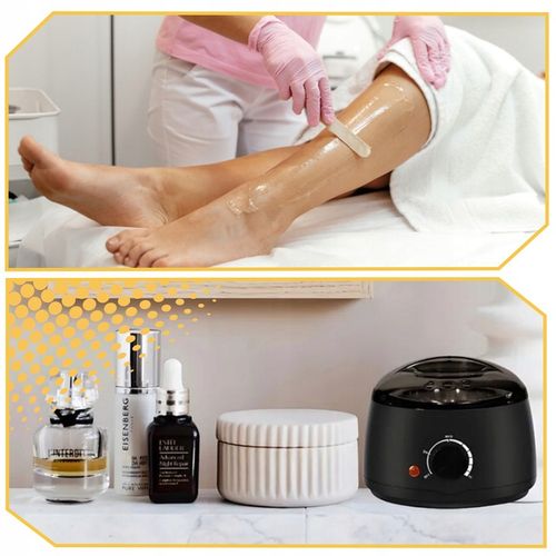 PODGRZEWACZ WOSKU + TWARDY WOSK 400g+100 PATYCZKÓW ZESTAW DO DEPILACJI na Arena.pl