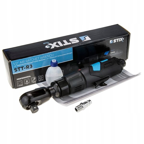 KLUCZ KĄTOWY PNEUMATYCZNY GRZECHOTKA DO KOMPRESORA 102NM STT-R3 STIX zdjęcie 10