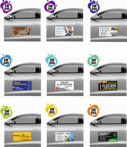 mata MAGNETYCZNA magnes na samochód auto reklamowy 30x60cm USŁUGI ROLNICZE na Arena.pl