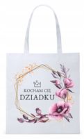 Dla Dziadka Na Prezent Torba Eco Biała Shopper Z Nadrukiem Ze Zdjęciem