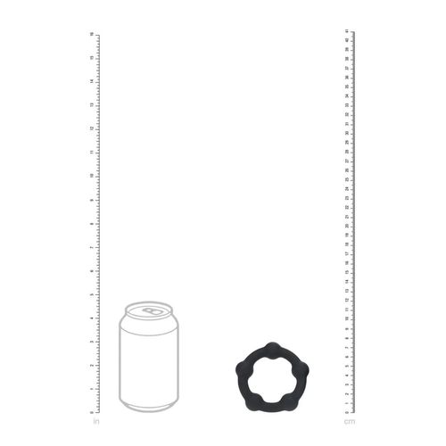 Beaded Silicone Cockring - L - 45Mm - Black na Arena.pl