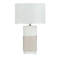 Lampka nocna porcelanowa beżowa NAVIA