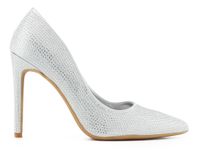 Srebrne szpilki damskie błyszczące 40