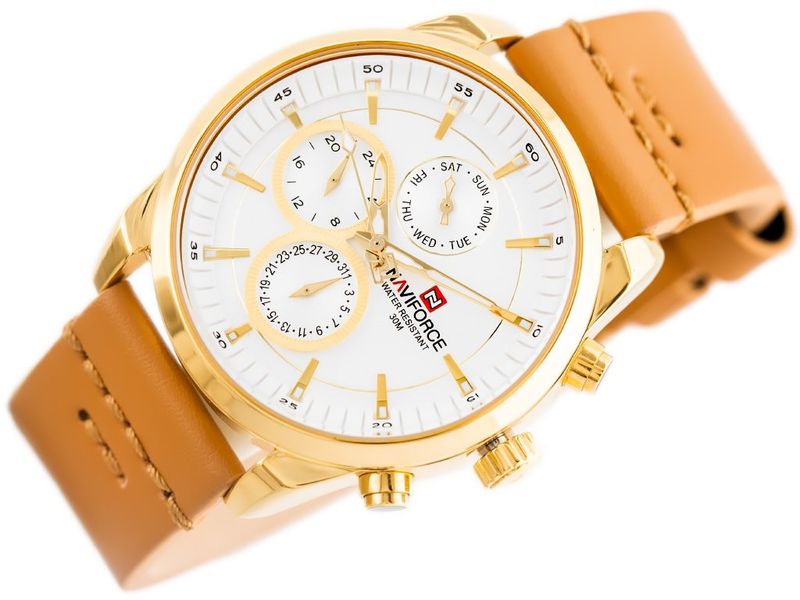 ZEGAREK MĘSKI NAVIFORCE - NF9148 (zn085b) gold + BOX zdjęcie 2
