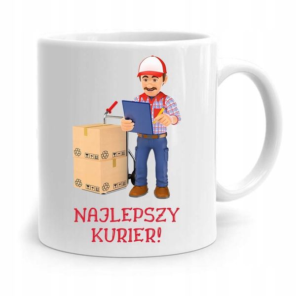 Kubek Prezent Dla Kuriera Najlepszy Kurier! Z Nadrukiem Ze Zdjęciem zdjęcie 1