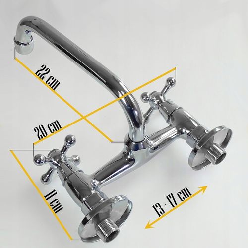 BATERIA UMYWALKOWA ZLEWOZMYWAKOWA ŚCIENNA KRAN DO UMYWALKI ZLEWU RETRO na Arena.pl