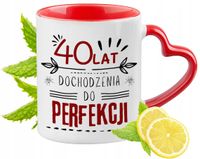 40 Urodziny Czerwony Z Uszkiem W Kształcie Serca Na Prezent
