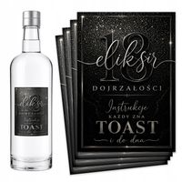Naklejki na butelki Wódkę urodzinową na urodziny alkohol wino bimber - 8szt