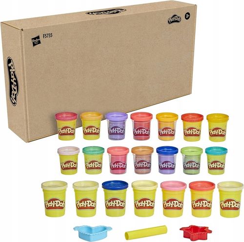 HASBRO PLAY DOH CIASTOLINA DUŻY ZESTAW 21 TUB 1,5 kg ciastoliny + akcesoria na Arena.pl