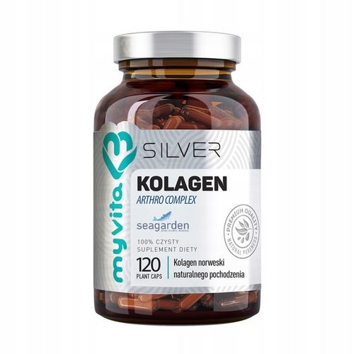 KOLAGEN MyVita Silver Pure 100% Arthro Kwas hialuronowy GLUKOZAMINA 120kaps na Arena.pl