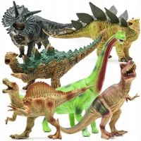 ZESTAW DUŻE DINOZAURY DINOZAUR T-REX FIGURKI DINO 6 SZT ZABAWKA DLA DZIECI