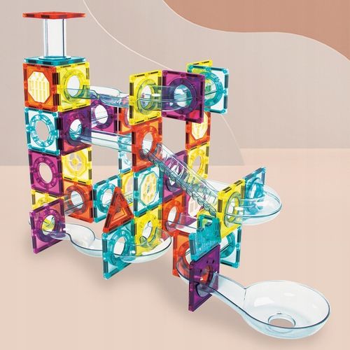 KLOCKI MAGNETYCZNE KONSTRUKCYJNE EDUKACYJNE 95 szt DLA DZIECI na Arena.pl