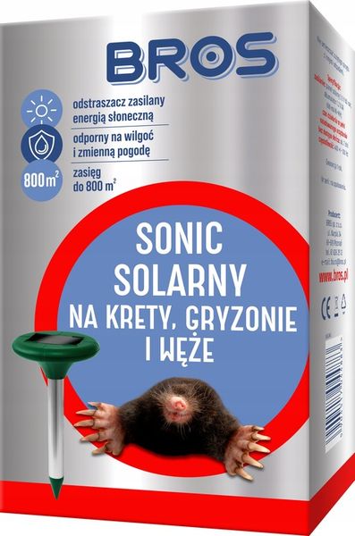 BROS SONIC SOLARNY na krety, nornice, gryzonie i węże, zasięg do 800 m² zdjęcie 1
