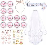 ZESTAW WIECZÓR PANIEŃSKI BRIDE TO BE SZARFA WELON GADŻETY