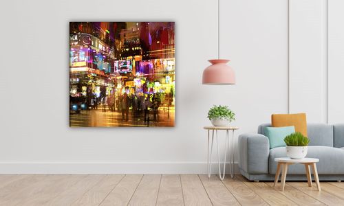 OBRAZ NA PŁÓTNIE 121 Zgiełk 40x40cm na Arena.pl