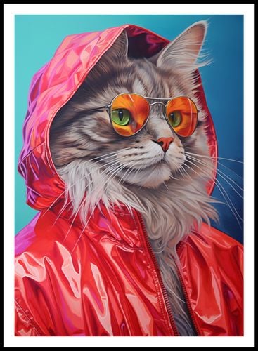 Plakat 64x90cm Kot w Stylu na Arena.pl