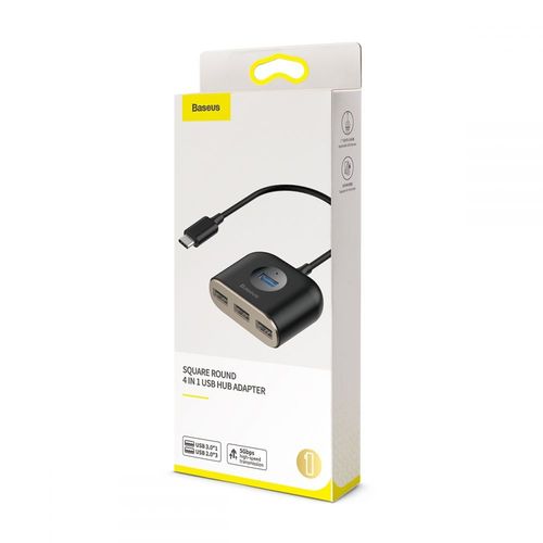 BASEUS SQUARE ADAPTER TYPE-C TO USB 4IN1 17CM BLACK na Arena.pl