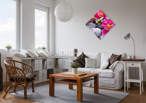 Zegar Ścienny - Storczyk Kamień - 50X50 Cm - C3Ad50X50-0465 na Arena.pl