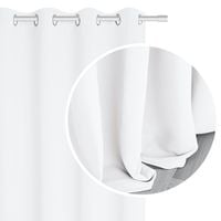 Zasłona gotowa na przelotkach HOLD 140x250  blackout śnieżnobiała