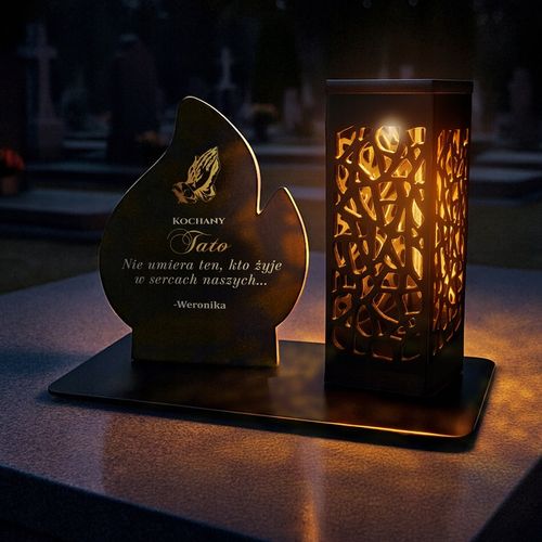 Znicz Solarny na Grób Mamy Taty Dekoracja z Dedykacją Wszystkich Świętych na Arena.pl