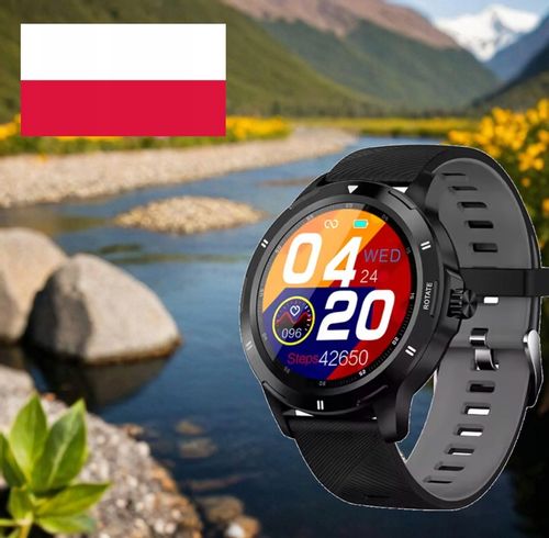 ZEGAREK SMARTWATCH SPORTOWY ROZMOWY MĘSKI DAMSKI POLSKIE MENU CZARNY na Arena.pl