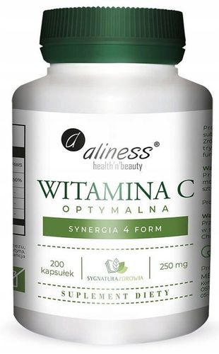 ALINESS Witamina C optymalna 250 mg, 200 vege caps na Arena.pl