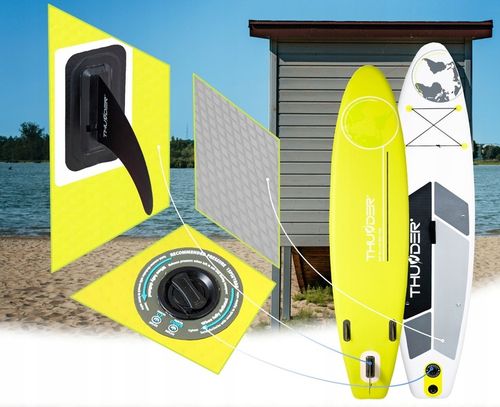 Deska do pływania STABILNA SUP paddle pompowana akcesoria 320CM plecak na Arena.pl