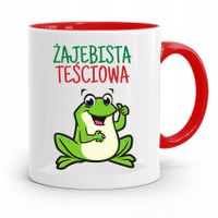 Kubek Czerwony Teściowej Mamy Żajebista Teściowa Z Nadrukiem Ze Zdjęciem