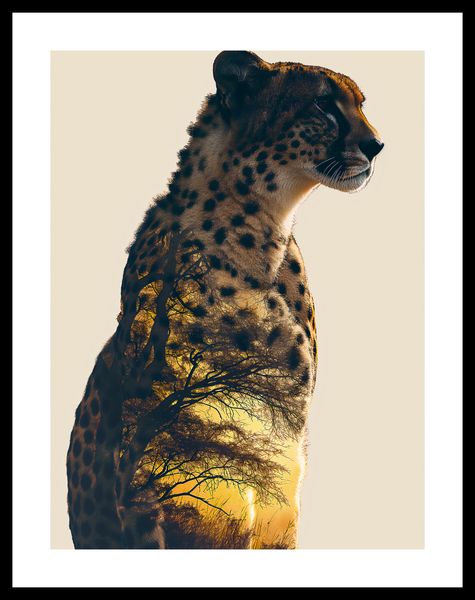 Plakat 30x40cm Gepard Duch Sawanny zdjęcie 3