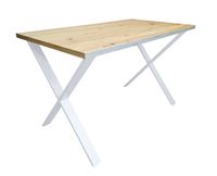 Stół do salonu kuchni 70x120x28 LOFT X biały Dąb Craft