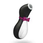 satisfyer penguin masażer powietrzny air pulse, silikon, usb, czarny