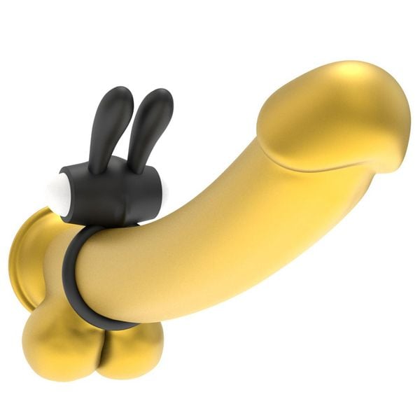 Power Clit Silicone Cockring Black zdjęcie 2