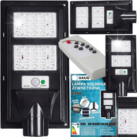 LAMPA SOLARNA Z CZUJNIKIEM RUCHU ZMIERZCHU LED ZEWNĘTRZNA OGRODOWA + PILOT