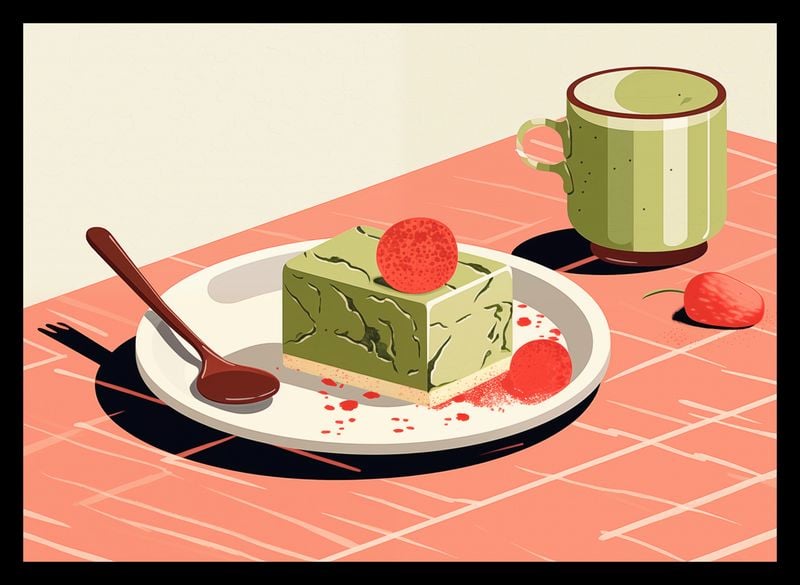 Plakat 35x25cm Deser Matcha zdjęcie 2