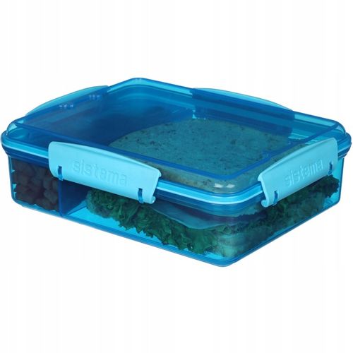 ŚNIADANIÓWKA POJEMNIK lunchbox z Przegródkami snack duo 975ml to-go Sistema na Arena.pl