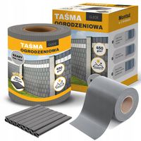 TAŚMA OGRODZENIOWA OSŁONA NA OGRODZENIE PŁOT PANELOWE SZARA UV 19 x 35m