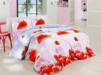 Pościel Valentini 160X200 Satyna Bawełna Strawberry