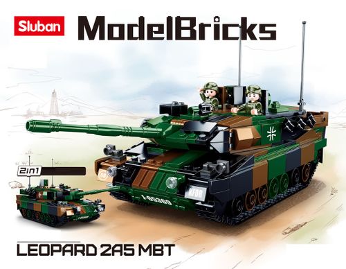 KLOCKI SLUBAN MB czołg niemiecki wojskowy Leopard 2A5 766 el. kompat. z LEG COB na Arena.pl