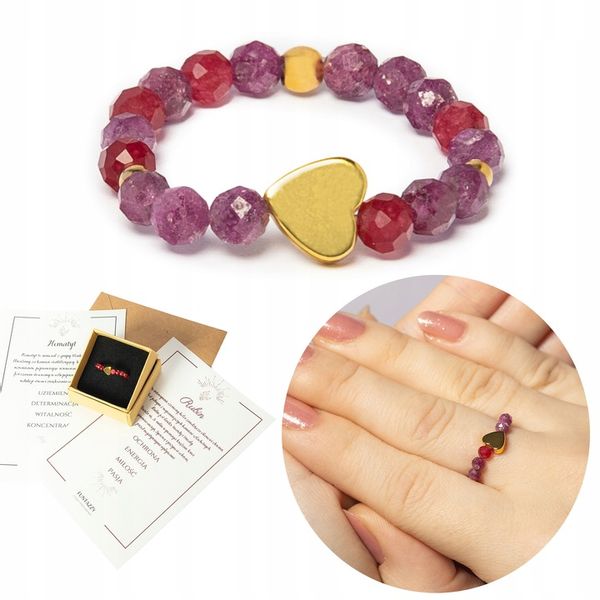 PIERŚCIONEK RUBIN - rozmiary - kamień naturalny - PREZENT Pasja zdjęcie 1