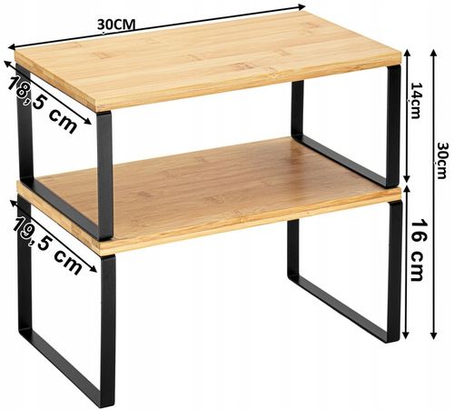 KOMPLET DWÓCH PÓŁEK kuchennych BANBUS na przyprawy do szafy STOJAK na Arena.pl