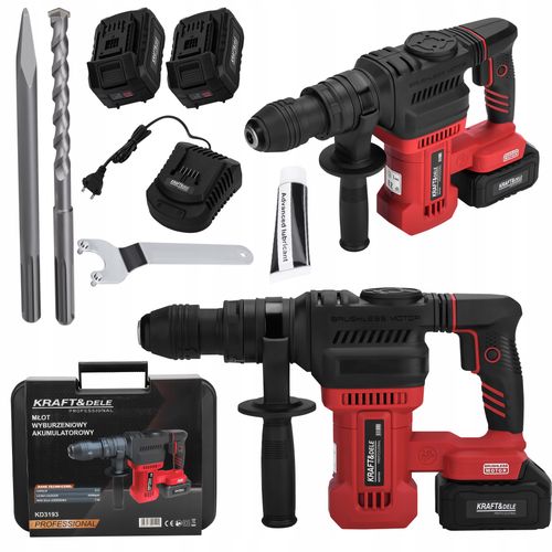 Młot Udarowy SDS Plus 7,5J Akumulatorowe 4Ah 21V Kraft&Dele na Arena.pl